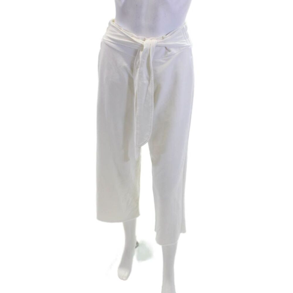 Sundays Women's Elastic Waist Tie Waist Wide Leg Pants Cream Size 1